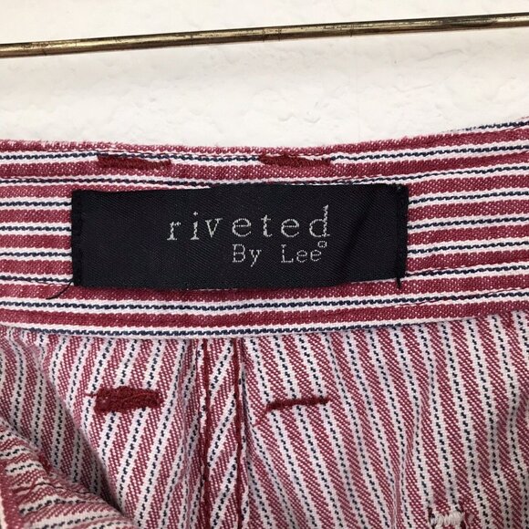 Riveted By LEE Womens Striped Cotton Shorts size 6M - Picture 8 of 9